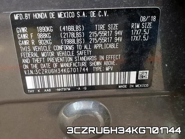 3CZRU6H34KG701744