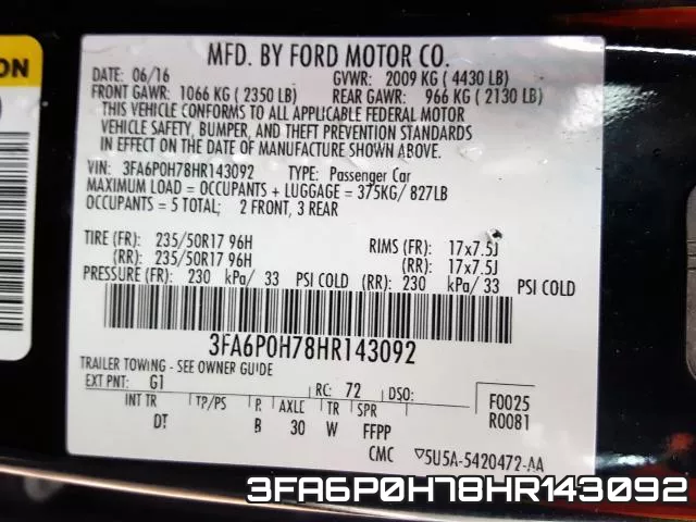 3FA6P0H78HR143092