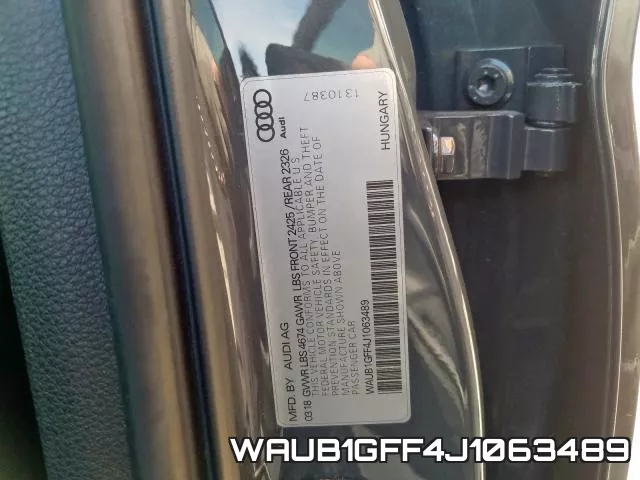 WAUB1GFF4J1063489