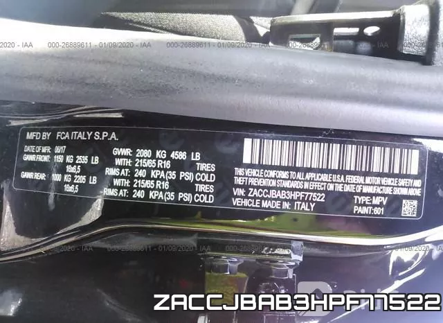 ZACCJBAB3HPF77522