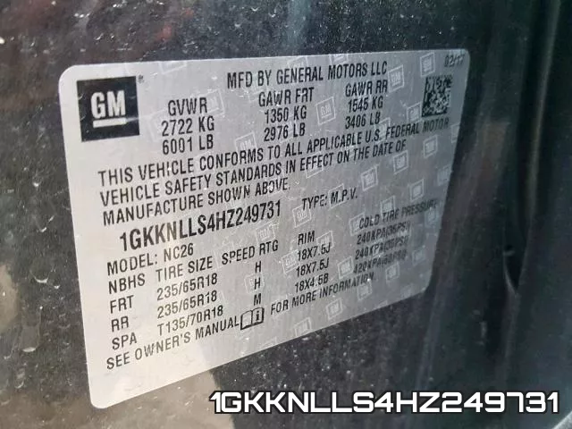 1GKKNLLS4HZ249731