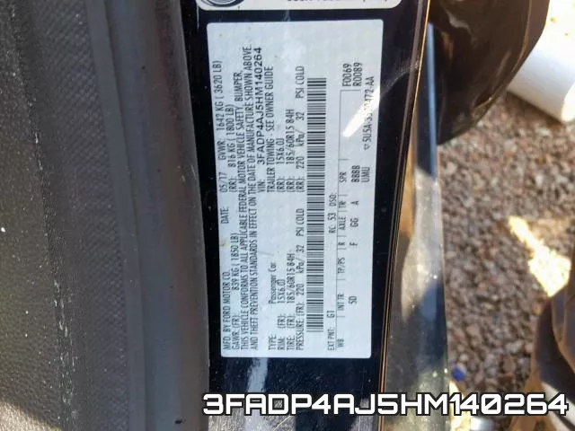 3FADP4AJ5HM140264