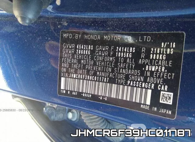 JHMCR6F39HC011787