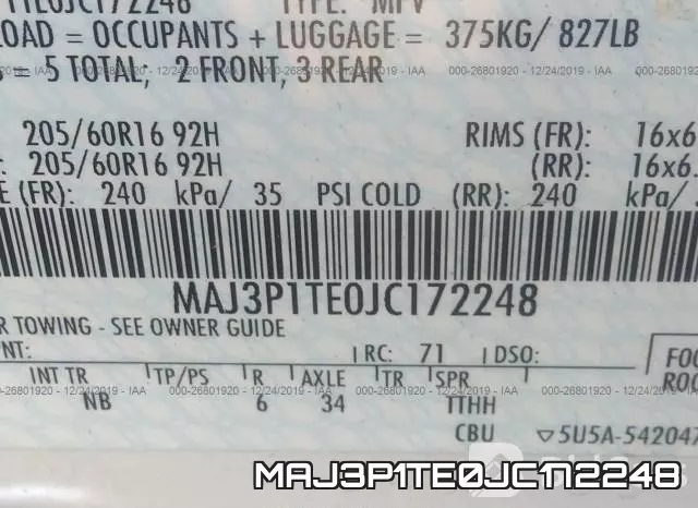 MAJ3P1TE0JC172248