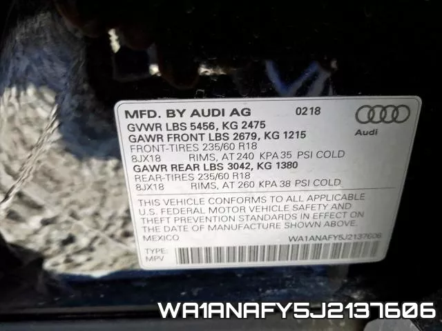WA1ANAFY5J2137606