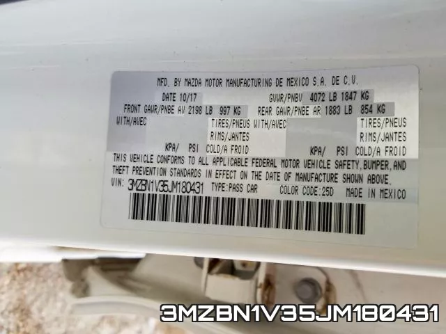 3MZBN1V35JM180431