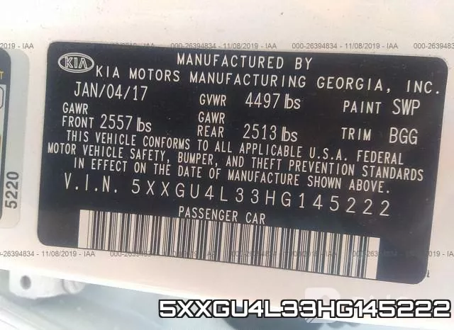 5XXGU4L33HG145222