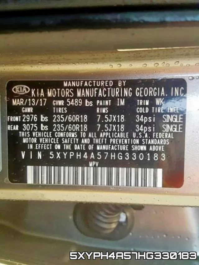 5XYPH4A57HG330183