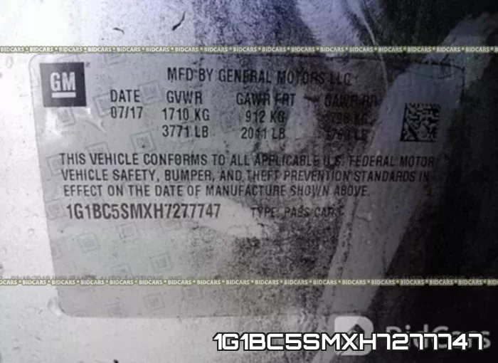 1G1BC5SMXH7277747