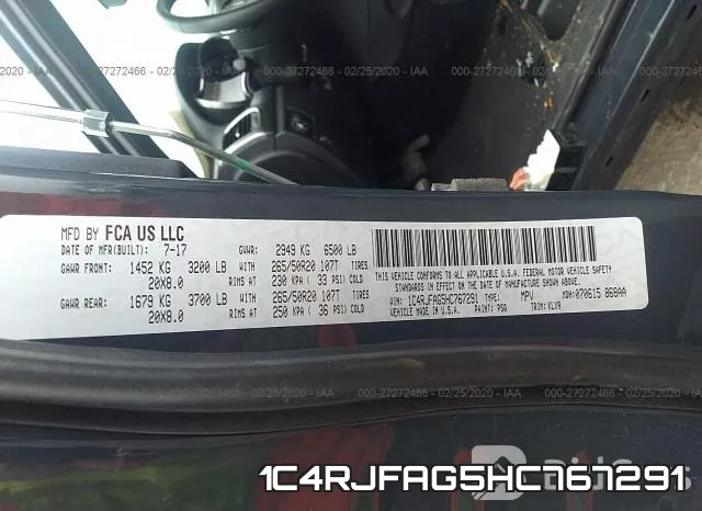 1C4RJFAG5HC767291