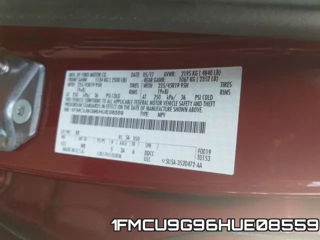 1FMCU9G96HUE08559