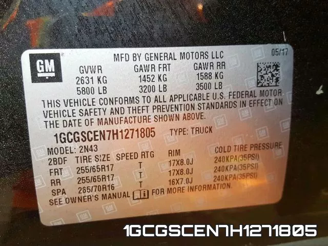 1GCGSCEN7H1271805