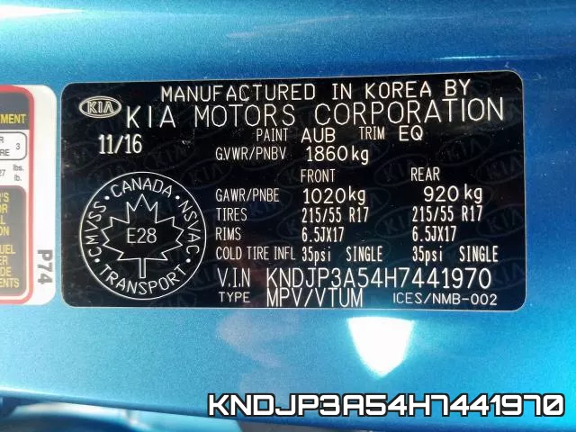 KNDJP3A54H7441970