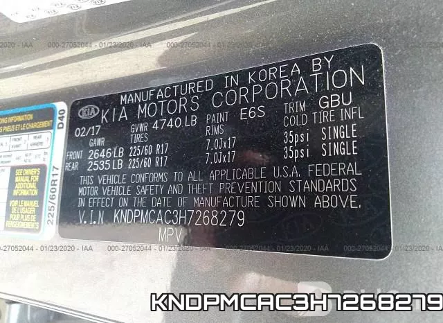 KNDPMCAC3H7268279