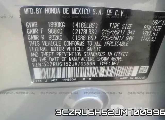 3CZRU6H52JM700996