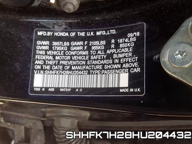 SHHFK7H28HU204432