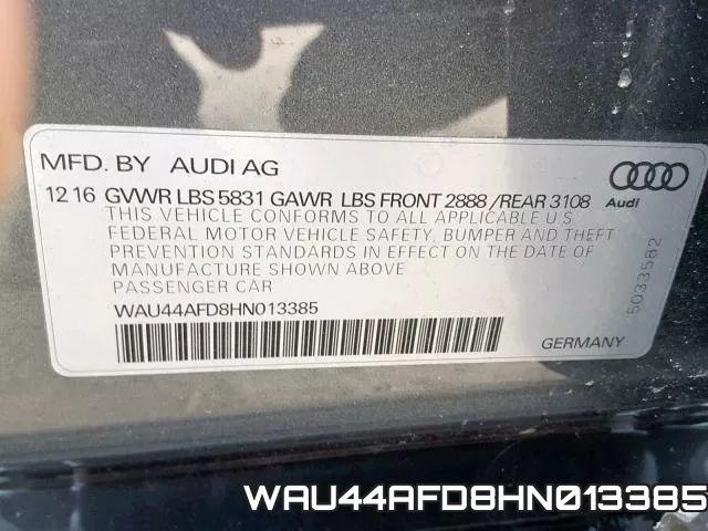 WAU44AFD8HN013385