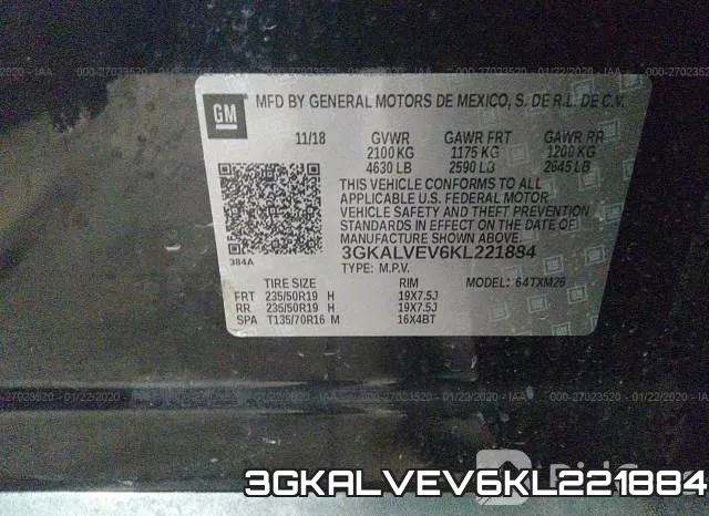 3GKALVEV6KL221884