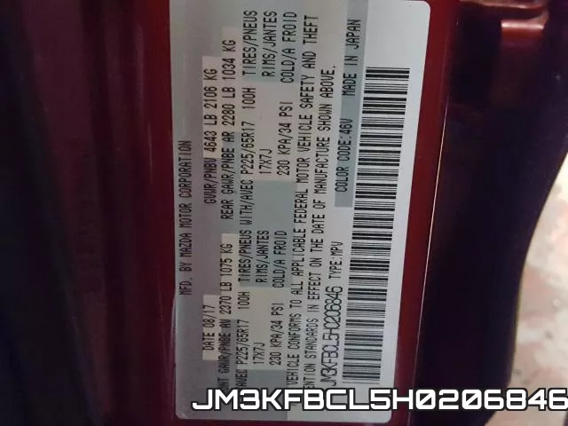 JM3KFBCL5H0206846