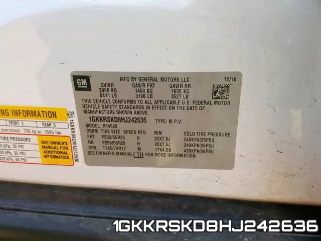 1GKKRSKD8HJ242636