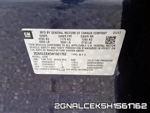 2GNALCEK5H1561762