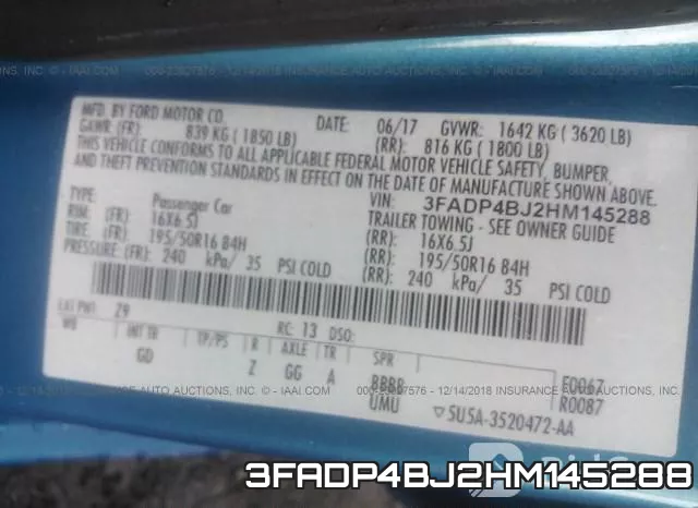 3FADP4BJ2HM145288