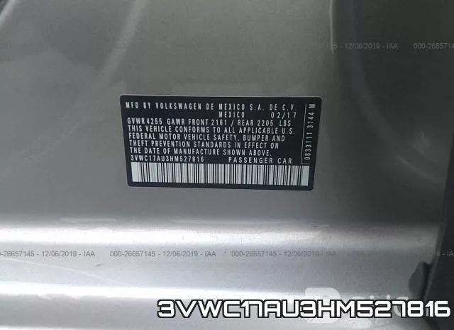 3VWC17AU3HM527816