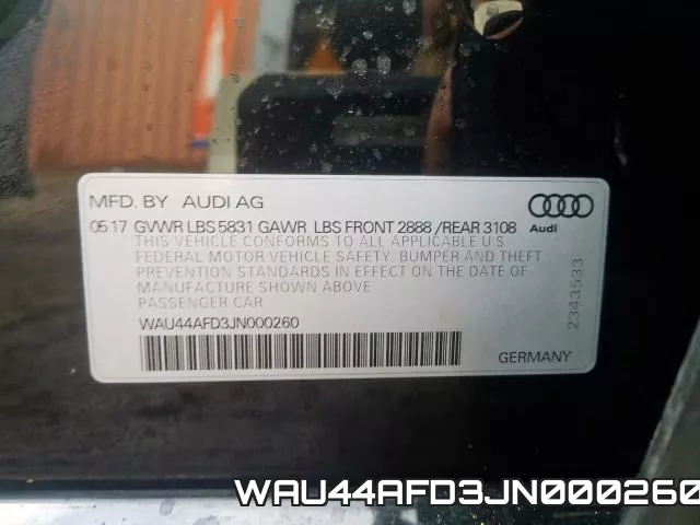 WAU44AFD3JN000260