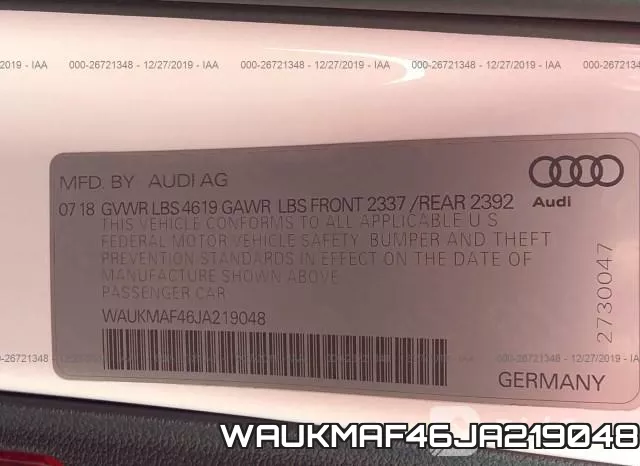 WAUKMAF46JA219048