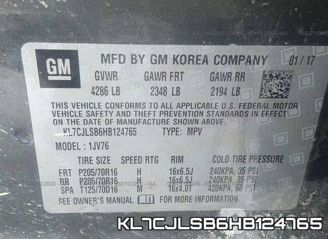 KL7CJLSB6HB124765