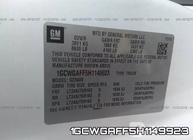 1GCWGAFF5H1149923