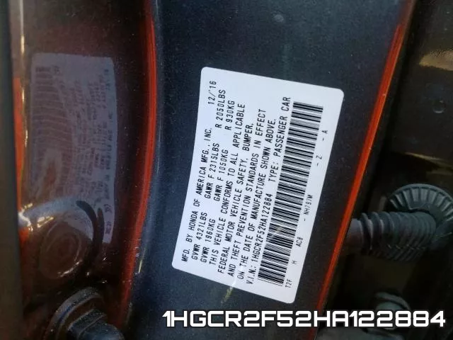 1HGCR2F52HA122884