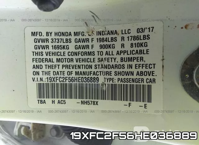 19XFC2F56HE036889
