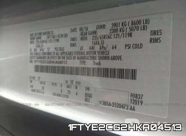 1FTYE2CG2HKA04513