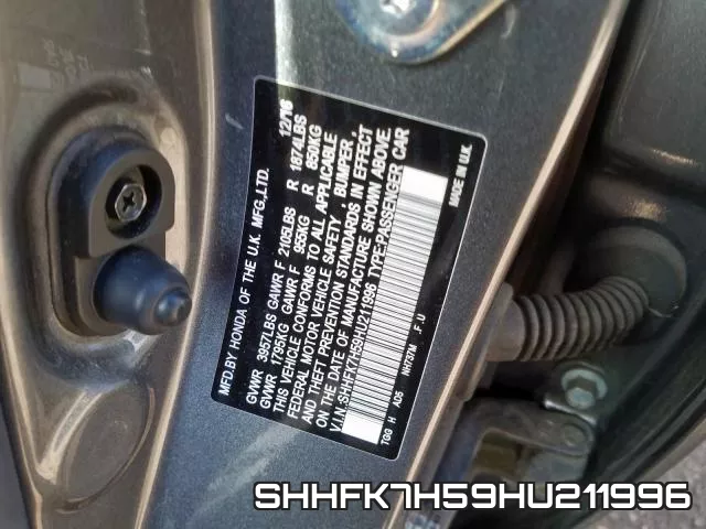 SHHFK7H59HU211996