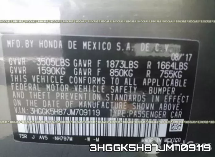 3HGGK5H87JM709119
