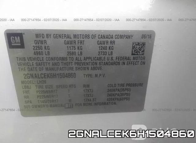 2GNALCEK6H1504860