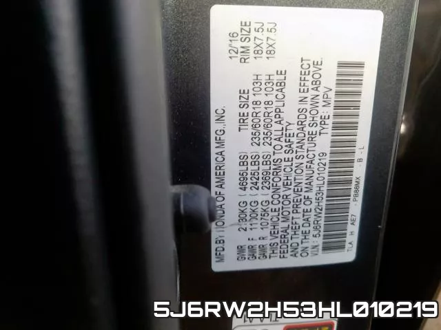 5J6RW2H53HL010219