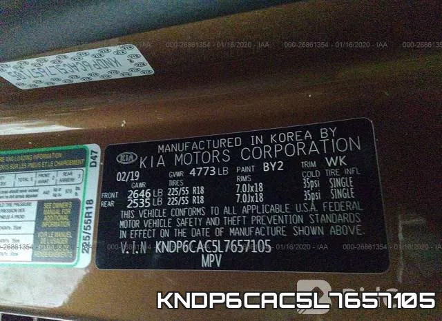 KNDP6CAC5L7657105