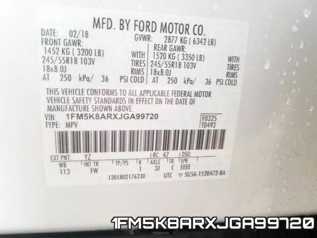 1FM5K8ARXJGA99720
