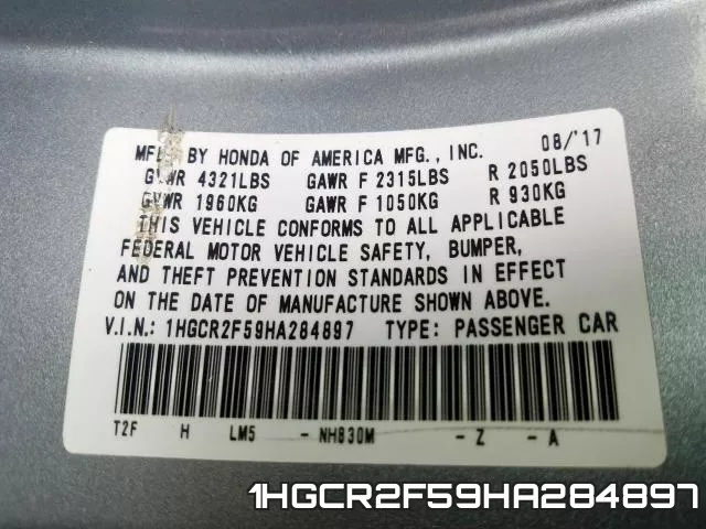 1HGCR2F59HA284897
