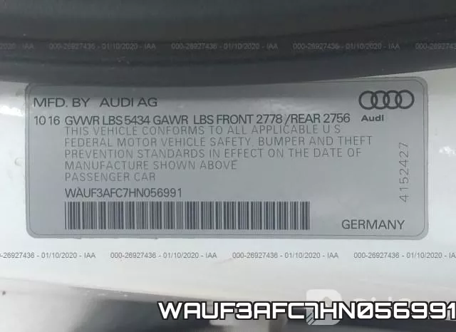 WAUF3AFC7HN056991