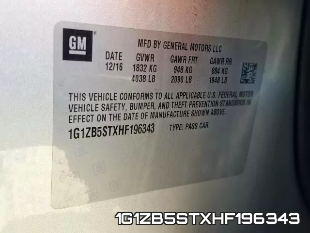 1G1ZB5STXHF196343