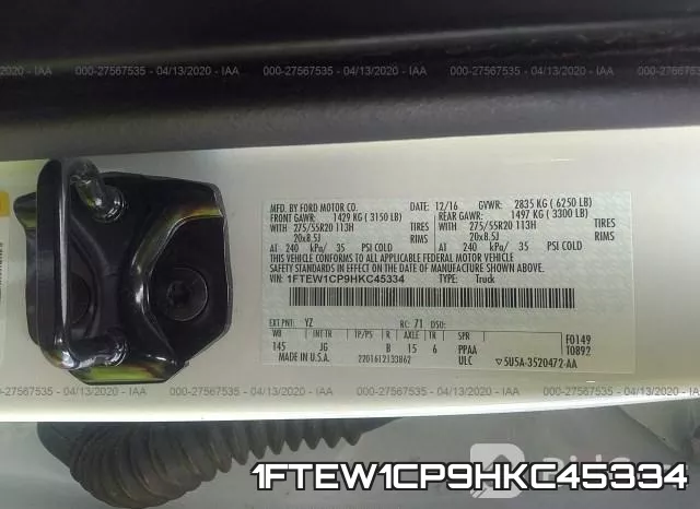 1FTEW1CP9HKC45334