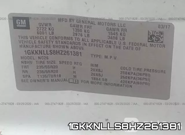 1GKKNLLS8HZ261381