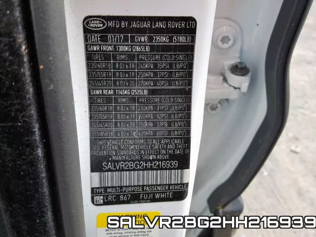 SALVR2BG2HH216939