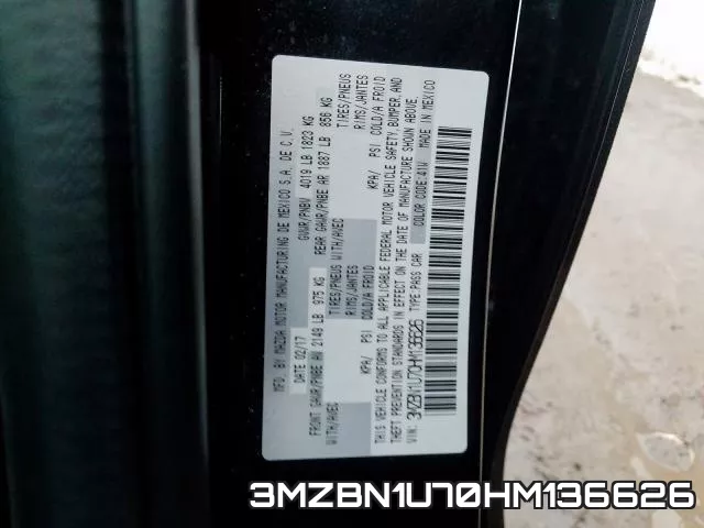 3MZBN1U70HM136626