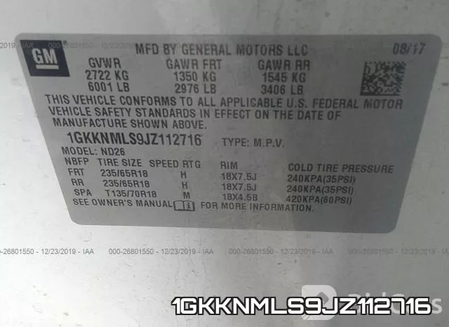 1GKKNMLS9JZ112716