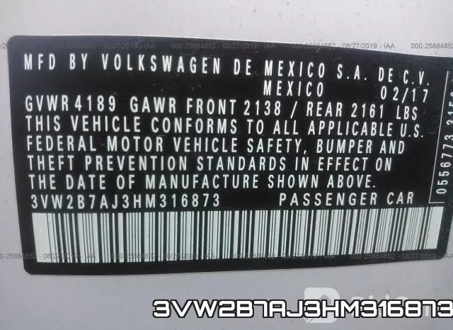 3VW2B7AJ3HM316873