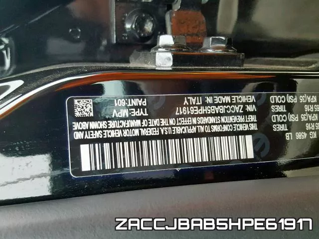 ZACCJBAB5HPE61917